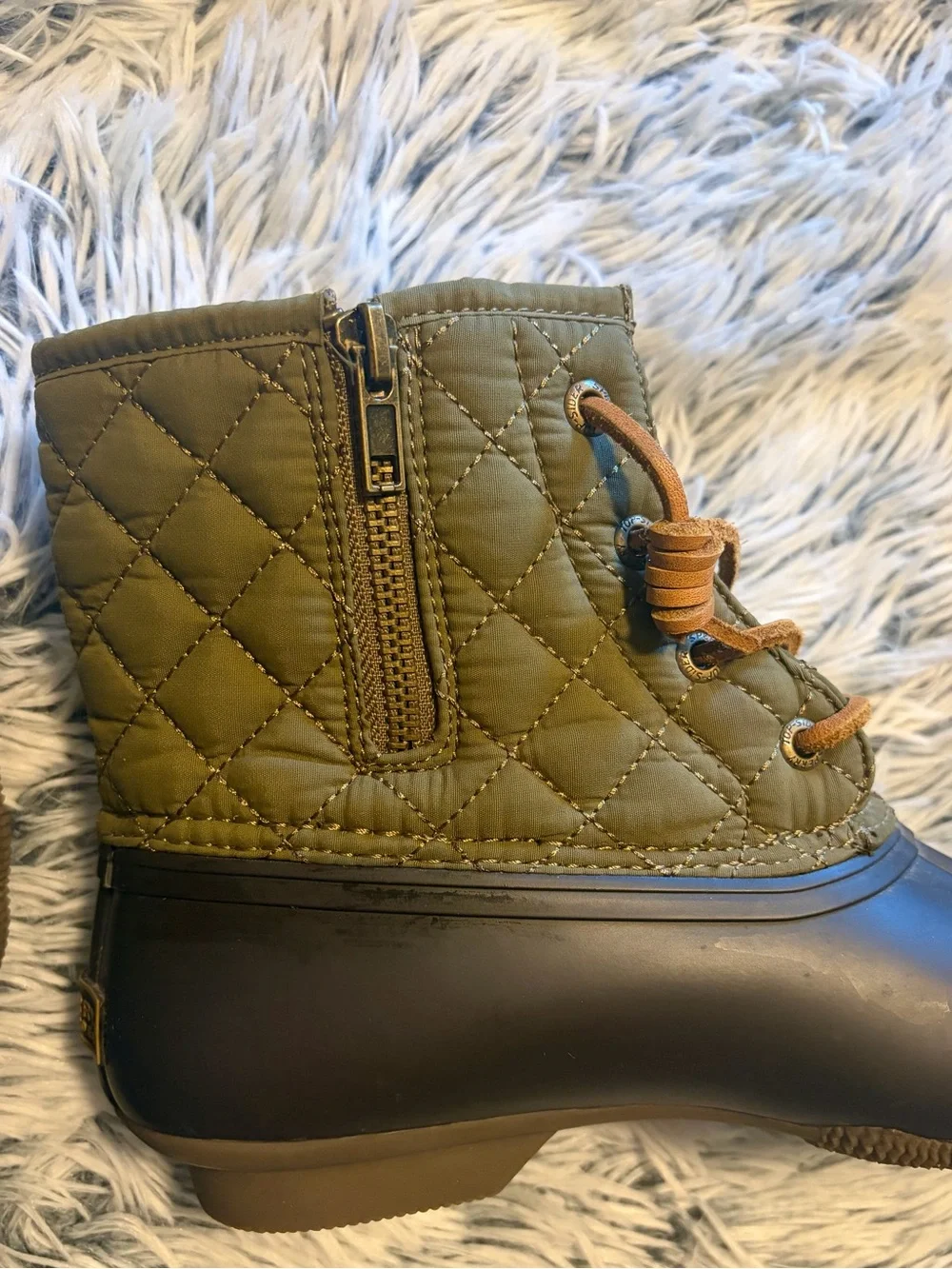 Sperry Saltwater Lace Up Quilted Duck Boots